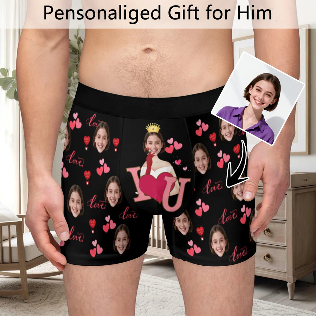 Personalized facial photo customization flat underwear customization men's Valentine's Day gift for husband gift for father