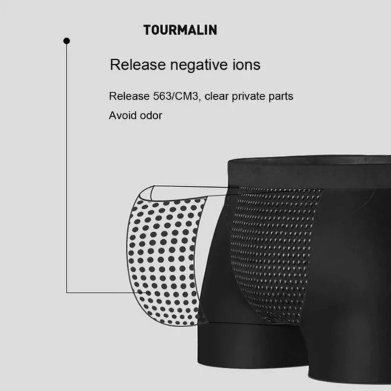 3 Pack Men's Magnetic Therapy Boxer Briefs 22 Magnets Health Underwear Anti-Odor Breathable Boxershorts