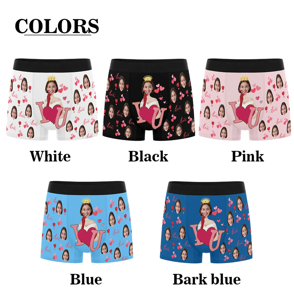 Personalized facial photo customization flat underwear customization men's Valentine's Day gift for husband gift for father
