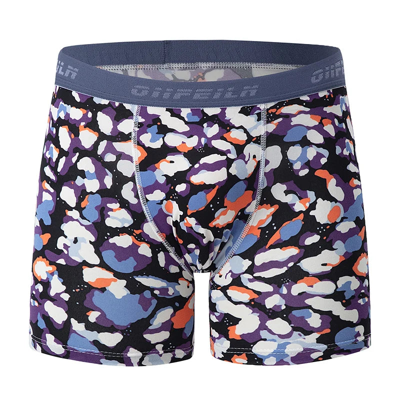 6 Piece Men's Underwear With Youth Print Trend Quick Drying Breathable Comfortable Sporty And Casual Long Flat Corner Pants