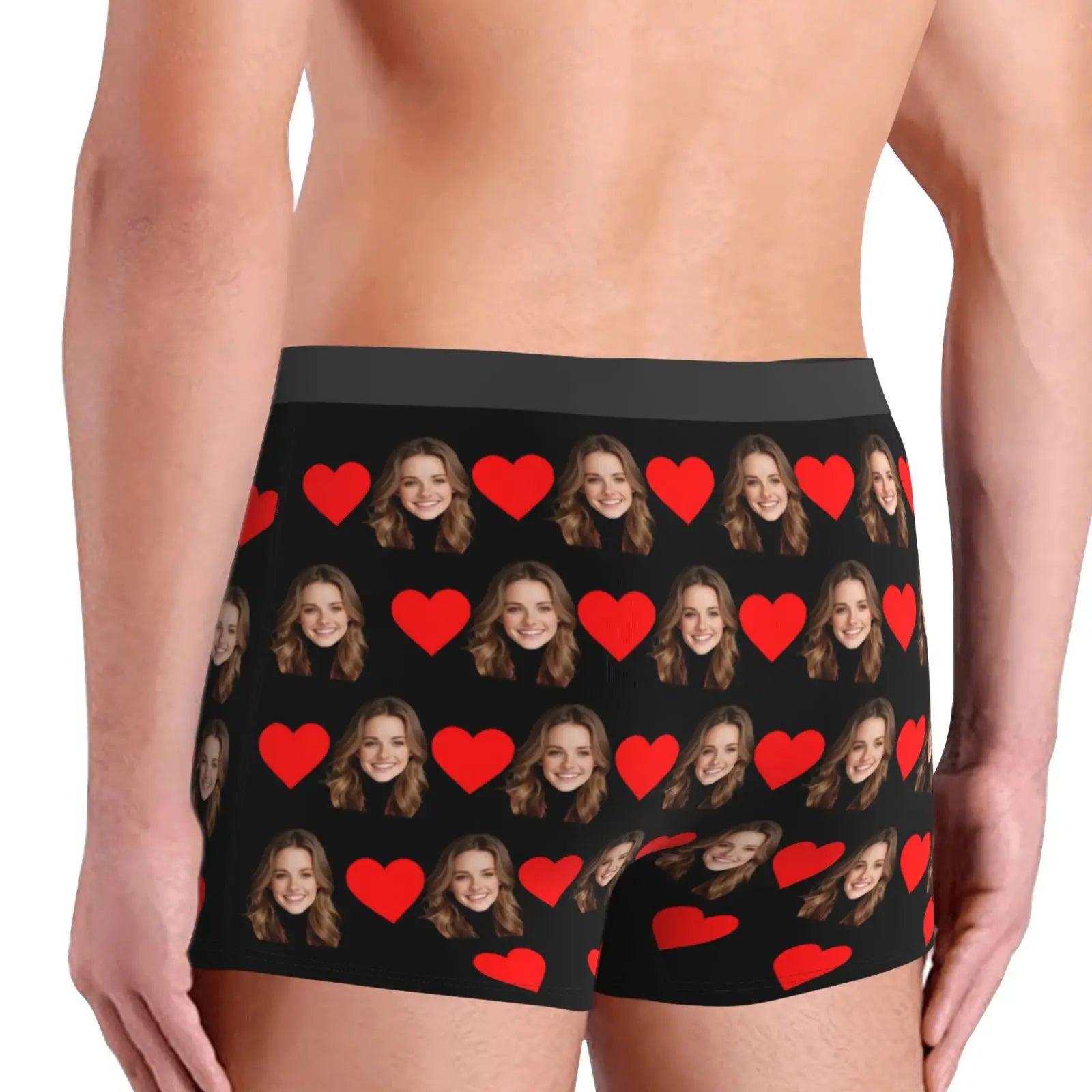 Personalized facial photos customized underwear  flat cornered men's Valentine's Day gift for husband  anniversary gift for fath